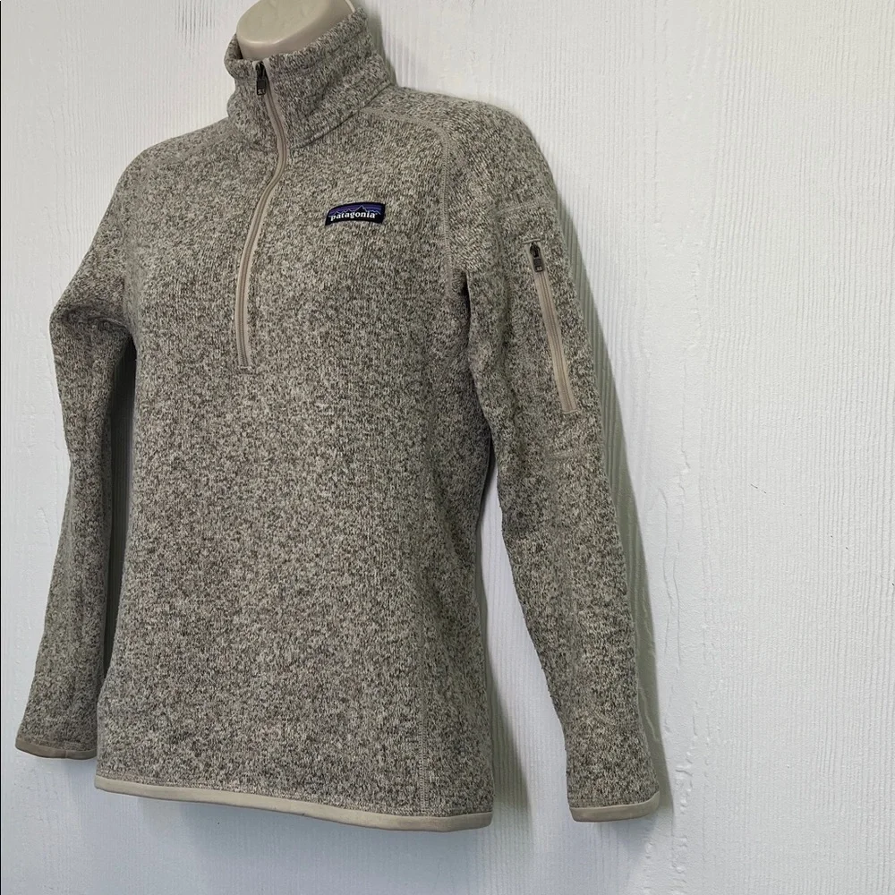 Patagonia - Better Sweater Quarter Zip Quarter Natural Beige Pullover Size XS